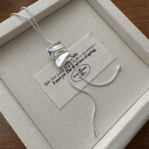【韓国風】プチプラ韓国 金アレ対応素材　S925コーティング silverring  アクセサリー ネックレス