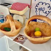 装飾品    不規則    収納皿     撮影道具    韓国風    木製    果物かご