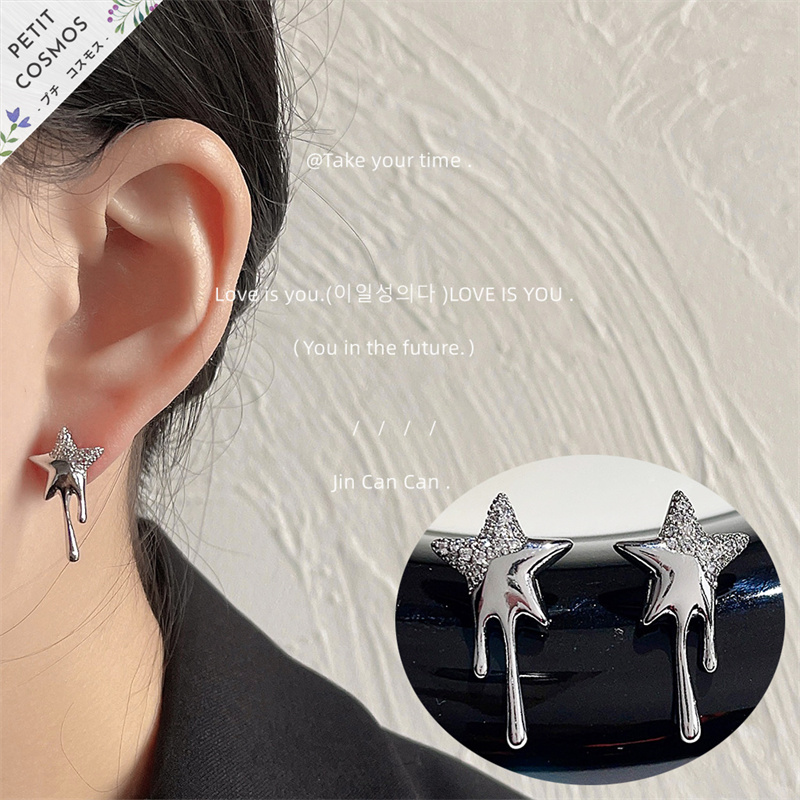 流れ星 イアリング　ピアス アクセサリー S925   アレルギー対応 おしゃれ 大人かわいい 上品 韓国風