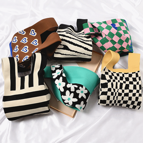 INS大人気 バッグ ニット トートバッグ エコバッグ ハンドバッグ ニットバッグ レディース 大容量 可愛い