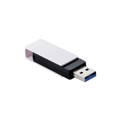 エレコム キャップ回転式USBメモリ(ホワイト) MF-RMU3B064GWH