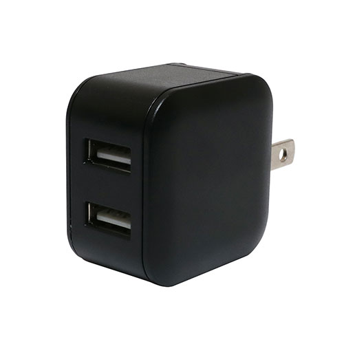 ミヨシ USB-ACアダプタ スリム 2.4A ブラック MBP-US03BK
