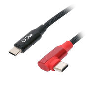 ミヨシ Type-C USB2.0 PDケーブル 0.7m L型 ブラック UPD-2A0