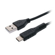 【5個セット】 ミヨシ シリコンUSB2.0ケーブル AtoC 1.5m ブラック USB