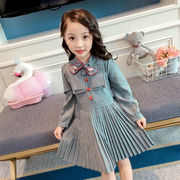 人気商品 女の子 スカート プリーツ ワンピース お姫様ドレス 新作 子供服 3-8歳 韓国子供服