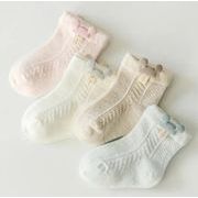ins 新作 韓国風子供服   通気性がよい  靴下   子供靴下  赤ちゃん    ソックス  ベビー靴下  4色