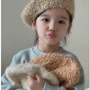 2024新品  無地  韓国ファッション  帽子  子供用  ベレー帽  カジュアル  キッズ   男女兼用 3色