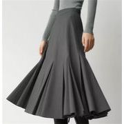 大人のキレイを求めて 2024春と秋 女性 スリム ロングスカート 傘のスカート ハーフスカート 洗練された