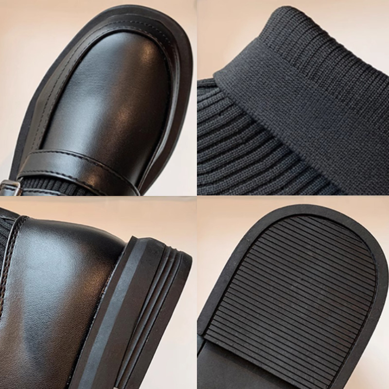 ♡ぱんだ　ローファー、ブーツセット♡ HARUTA ハルタ ローファー 3E 6550 メンズ 合皮 学生 黒 通学 靴