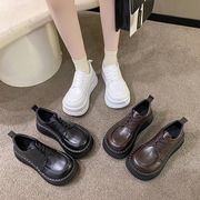 レディースシューズ　厚底　靴　韓国ファッション　デザイン 　6cmヒール