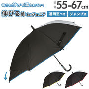 キッズ 傘 男の子 伸びる傘 55cm 窓付き 雨傘 傘 シンプル 無地 雨具 レイングッズ 子供
