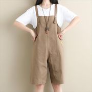 サロペットパンツ無地カジュアル