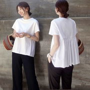 2020韓国の黒と白tシャツ綿Tシャツ