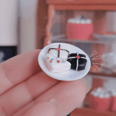ドールハウス用 ミニチュア道具 フィギュア ぬい撮 おもちゃ 食べ物模型 グルメ デザート 微風景