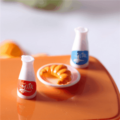 ドールハウス用 ミニチュア道具 フィギュア ぬい撮 おもちゃ 撮影道具 模型 グルメ ミルク瓶 牛乳瓶