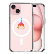 iPhone 15 MagSafe対応 側面ソフト 背面ハード ハイブリッド ケース UFOキャッチャー りんご キャッチ