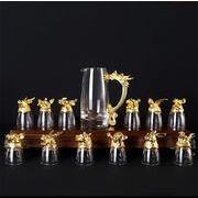 信じられない驚きの大特価 激安セール グラス 中国の風 ガラス酒具 12本の小さな杯 白杯 分酒器 セット