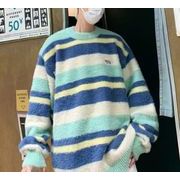 2024秋冬新作 メンズ 男 ニット 毛糸 トップス 長袖 丸首  セーター カットソー  M-2XL