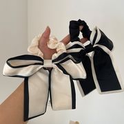韓国ファッション シルキー 蝶結び ヘアリング 大きい リボン シュシュ 女性用ヘアアクセサリー