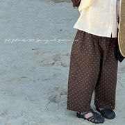 ★Girls★　子供服　90~140cm　春夏　ドット柄ワイドパンツ　韓国キッズファッション
