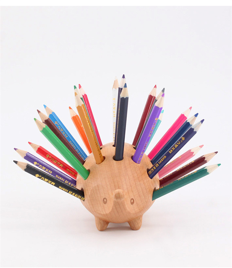 また購入します ハリネズミ挿入 実木木彫り かわいい プレゼント ペン