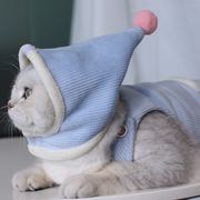 【2024春新作】 ペット 帽子 小型犬ペット ハット 可愛い 韓国風 ポンポン付き