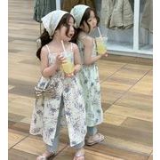 2024 韓国風子供服  ベビー服  花柄  ワンピース  or ジーンズ  デニム  ロングパンツ