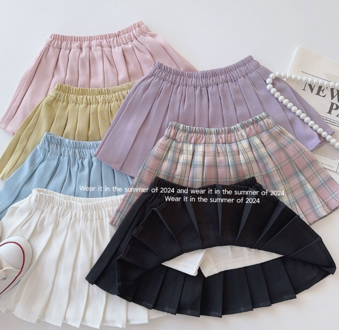 2024 夏新作 韓国風子供服  ベビー服 女の子  ボトムス  スカート 7色