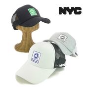 NYCライセンスワッペンスウェットメッシュキャップ　ヤング帽子
