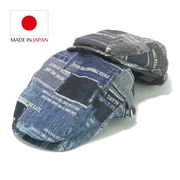 　日本製パッチワークデニムプリントハンチング　ヤング帽子