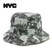 NYCライセンスCITY転写プリントバケットハット　ヤング帽子「2022」