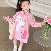 韓国子供服  シャツ v 女の子 長袖 キッズ服  INS  ファッション ワンピース シャツ