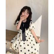 ドット柄    ワンピース    韓国風子供服    キッズ服    女の子    スカート