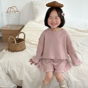 ★Girls★　子供服　80~130cm　Tシャツ＋ショートパンツ　上下セット　韓国キッズファッション