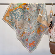 エレガントスカーフ　 68*68cm　多用途　ショール＆ヘア結び＆バッグ飾り　韓国ファッション