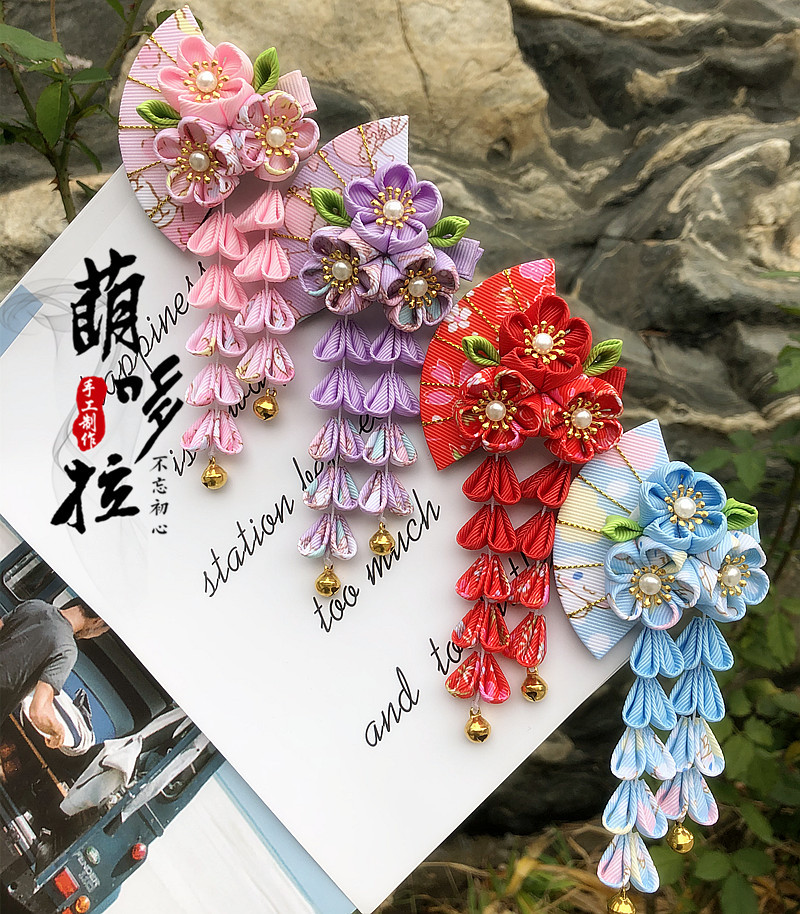 人気 和風アクセサリー  成人式 卒業式 結婚式ヘアクリップ ヘアアクセサリー 簪 花飾り 浴衣小物