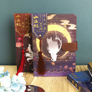 チャイニーズスタイルノートブックA5厚みのある中国の怪物物語メモ帳磁気バックル