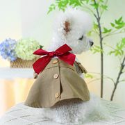 【2024春新作】 犬服 ペット服 ワンピース ドッグウェア 犬猫兼用 ワンちゃん用 学院風 レイヤード風
