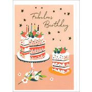 グリーティングカード 誕生日「バースデーケーキ」 メッセージカード バースデーカード イラスト