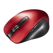 サンワサプライ BluetoothブルーLEDマウス(5ボタン) レッド MA-BB518