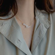 ネックレス  necklace  シンプル ゴールド  チェーン　パールネックレス   韓国