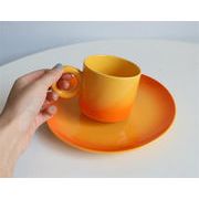 洗練されたシルエット 手作り 食事皿 カップルカップ コーヒーカップ 陶磁器カップ マグカップ プレゼント