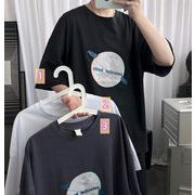 2022春夏新作 メンズ 男 カジュアル 半袖 丸首 プリント トップス Tシャツ インナー 3色 M-2XL