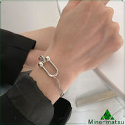 U形 ブレスレット 腕輪 アクセサリー 上品 レディース シンプル 腕飾り エレガント 調節可能