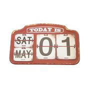 GB87001 Metal Table Calendar TODAY IS RD