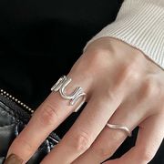 【韓国風】金アレ対応素材　S925コーティング silverring シンプル デザイン感 リング   指輪
