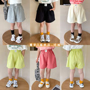 韓国の子供服、ルーズショーツ、夏の新作、男の子、女の子、カジュアルパンツ
