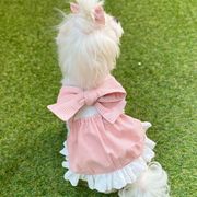 【2024夏新作】 犬服 ペット服 ドッグウェア 犬猫兼用 ワンちゃん用 シャツ＆ワンピースセット