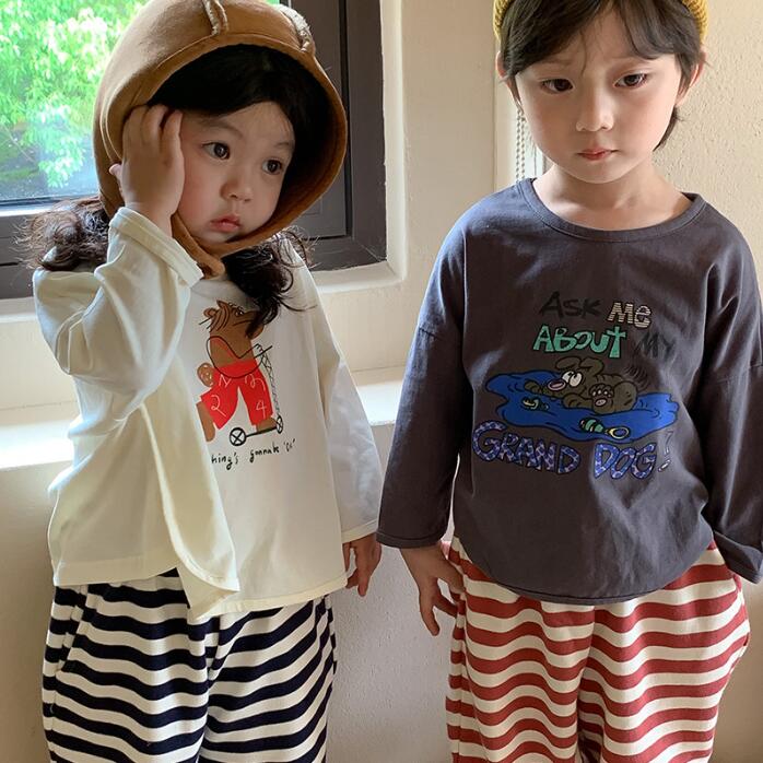 【2024春新作】韓国風子供服 ベビー服 キッズ 男女兼用 カジュアル 長袖 トップス Tシャツ