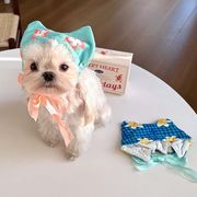 【2024夏新作】 ペット 帽子 小型犬ペット ハット 可愛い 韓国風 花柄